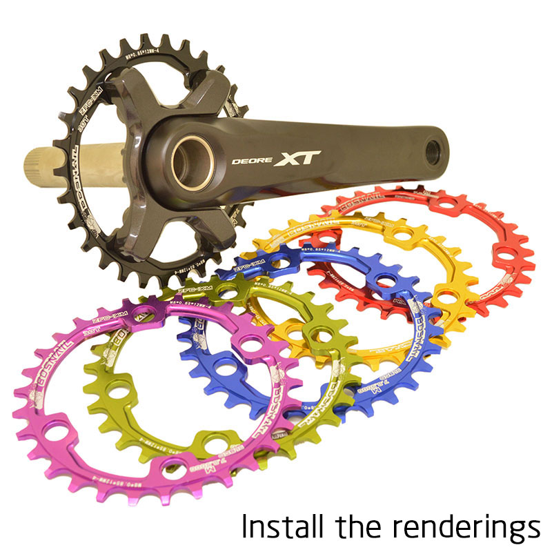 MTBGXPbicycleCranksetfixedgearCrank34T36T38T40TChainringsChainwheeforsramgxxx1X1x9gxppedivela1mm-32851685584