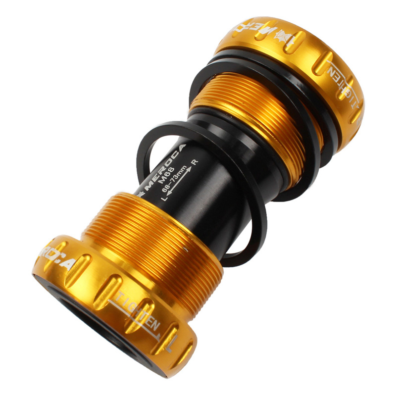MountainBikeBottomBracketAluminumAxisIntegratedHollowBBSteelBearingBicycleThreadedScrew-inCenterAxle-4000262416258