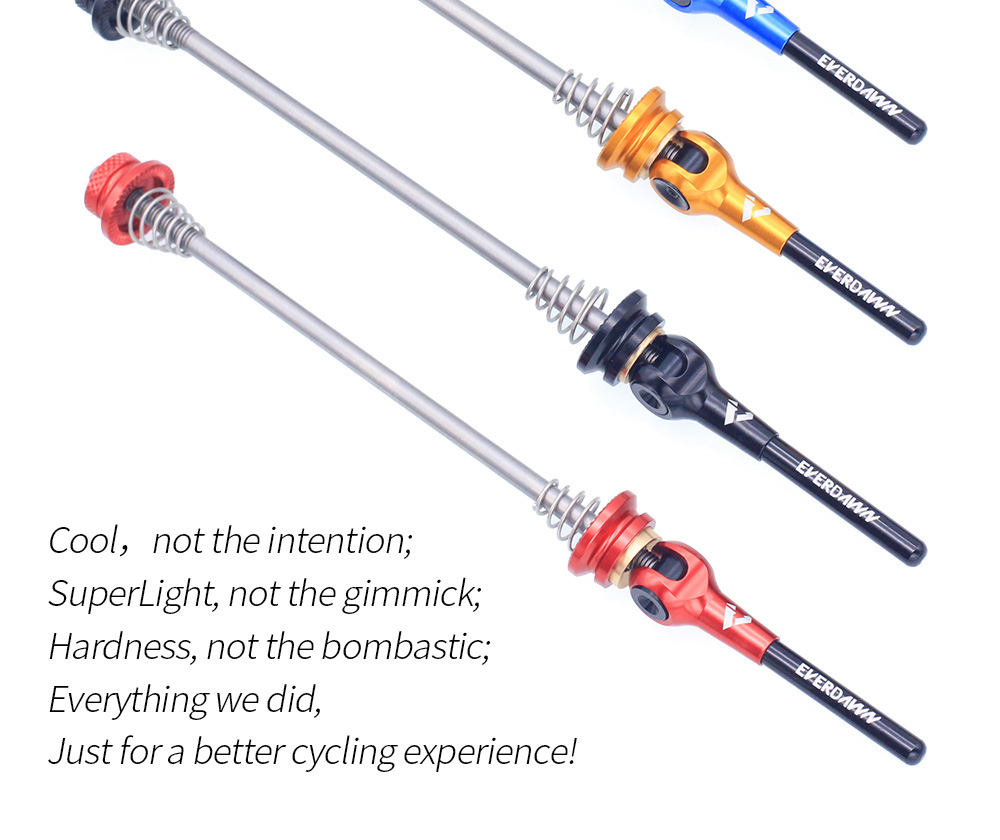 MountainRoadFietsTitaniumLegeringAsQuick-ReleaseStaafVoor-enAchterwielSetOpenGearBloemDrumVasteasTre-4001314386836