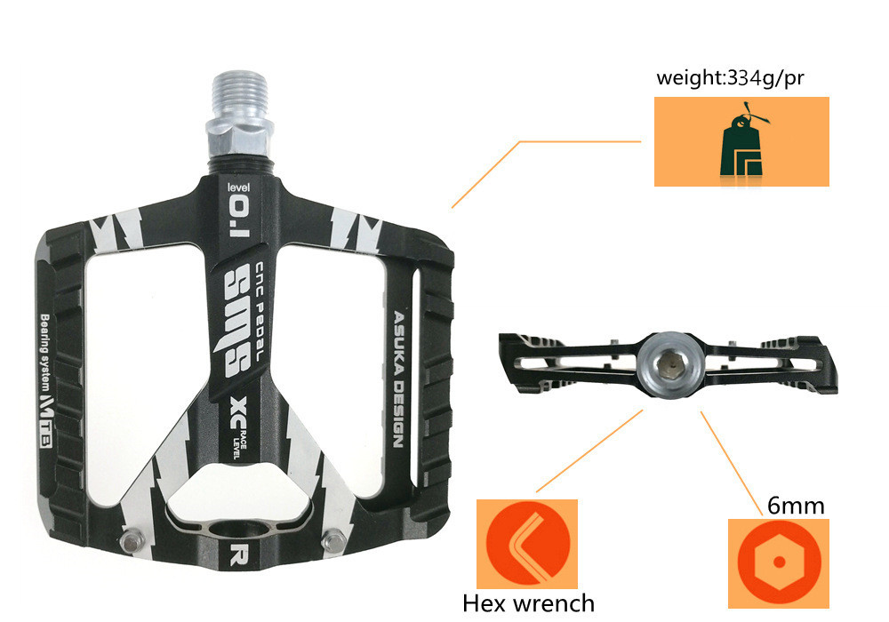 MountainbikeAluminiumlegeringLagerPedaalComfortabeleBredeBosPedalenKindDodeRoadDubbeleDuPedalen-4001365019806