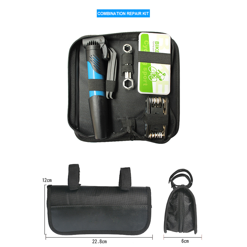 Multi-FunctioneleFietsOnderhoudKitBandReparatieOpblaasbarePompWrenchSetDraagbareMountainbikeCombinat-4001226388325