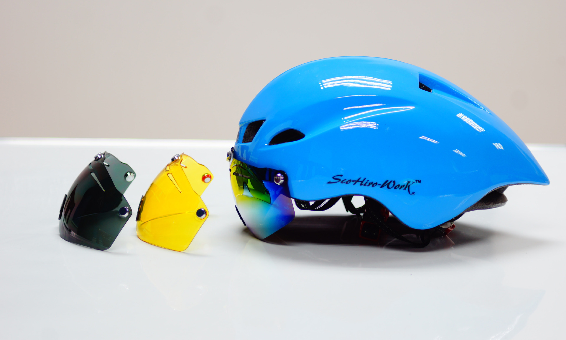 NieuweFietsHelmMetBril4KleurenUltralightMtbRacefietsHelm57-61CmVolwassenenGogglesesCascoCiclismozwar-1005001337818401