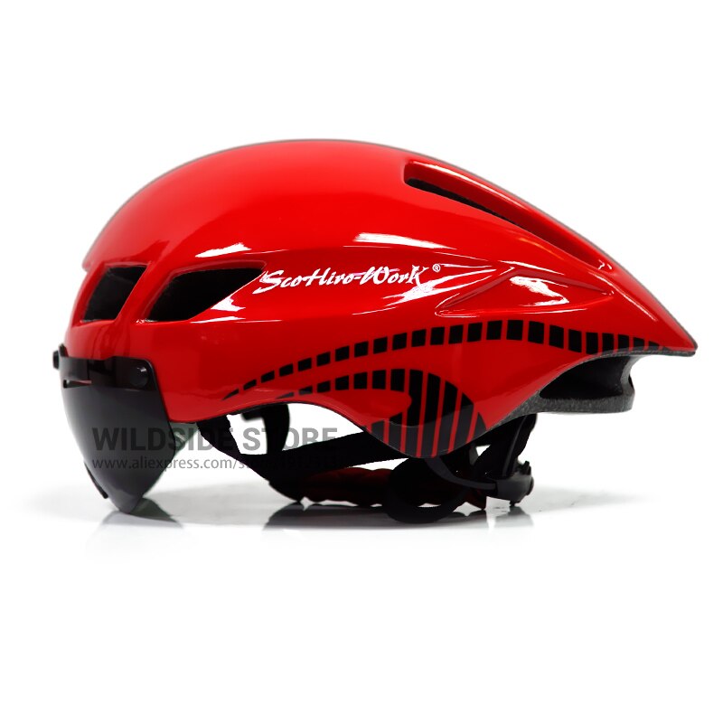 NieuweFietsHelmMetBril4KleurenUltralightMtbRacefietsHelm57-61CmVolwassenenGogglesesCascoCiclismozwar-1005001337818401