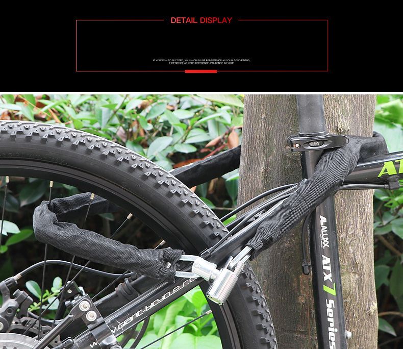 OutdoorFietsLockVeiligMetalenAnti-DiefstalFietsMotorfietsKettingslotBeveiligingVersterkteBikeChainSl-4001320812687