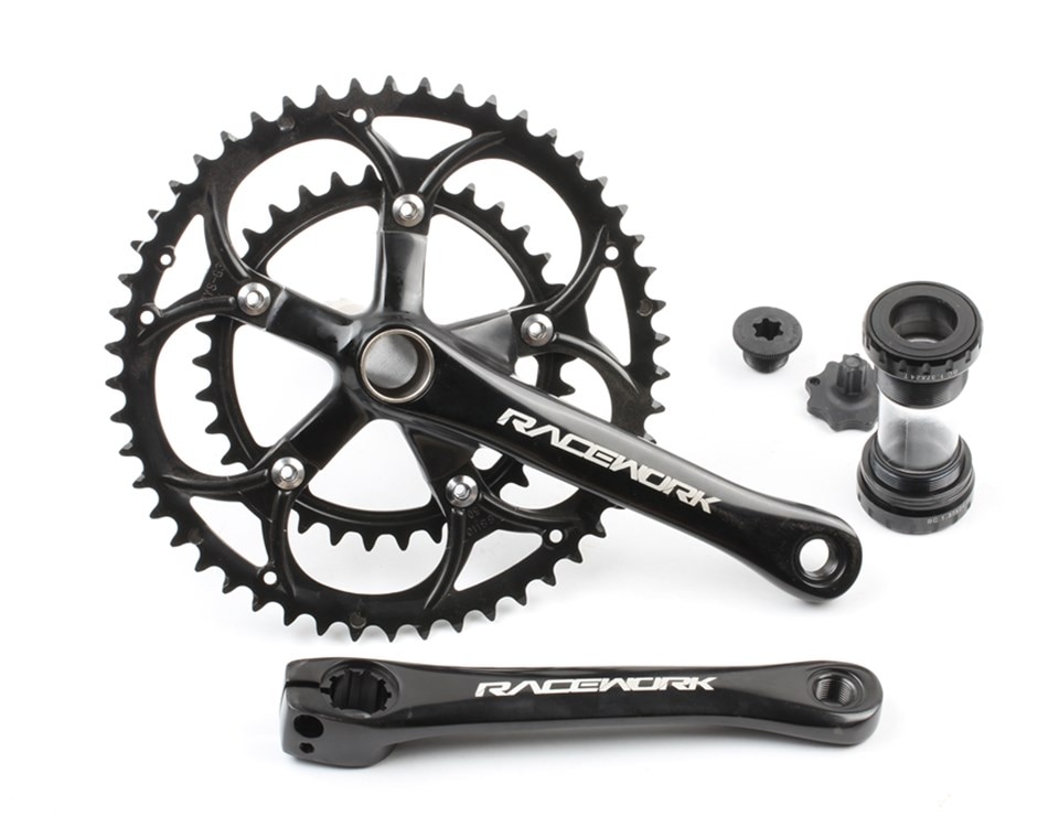 RACEWORKROADCrankset170MM110BCDChainringCrown34T50TAluminumalloySteelwithbottomBracket-4000319199107