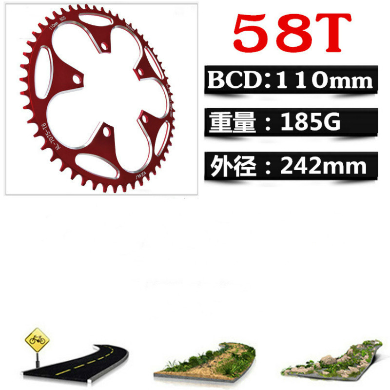 RoadFietsTandwiel110BcdCrank50T52T54T56T58T60TKettingwielCranksteltandplaatUltralightFietsonderdelen-1005001298149258