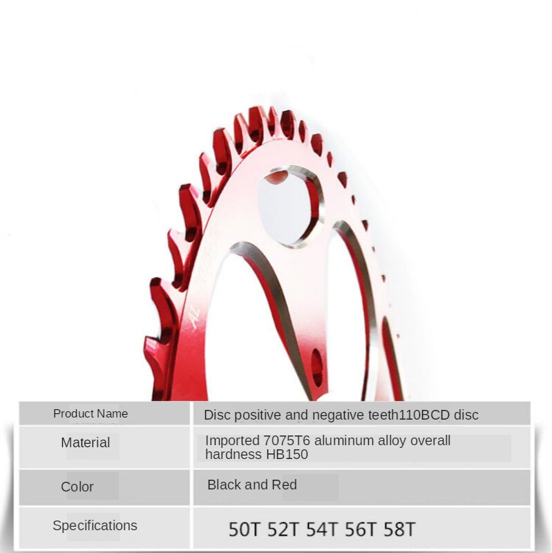 RoadFietsTandwiel110BcdCrank50T52T54T56T58T60TKettingwielCranksteltandplaatUltralightFietsonderdelen-1005001298149258
