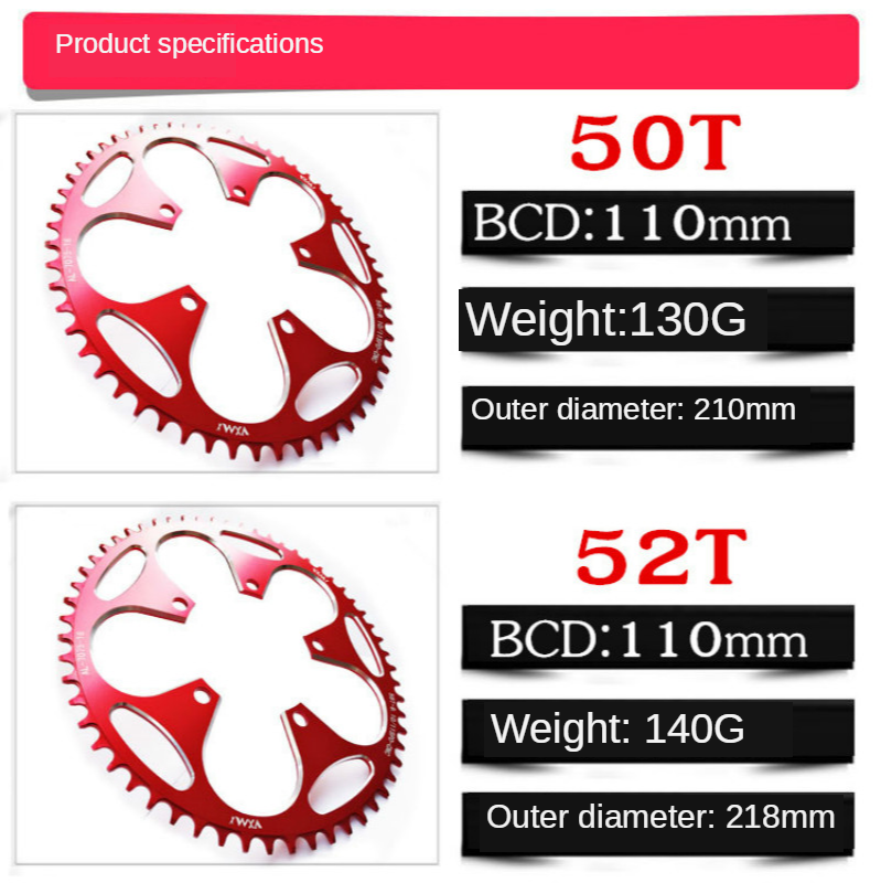 RoadFietsTandwiel110BcdCrank50T52T54T56T58T60TKettingwielCranksteltandplaatUltralightFietsonderdelen-1005001298149258