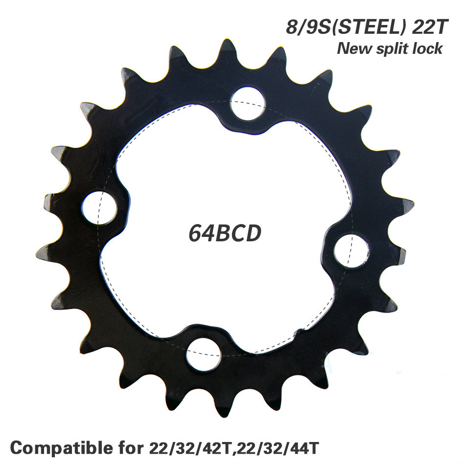 RondeKettingblad6496104BCDMountainbikeKettingwiel22243032404244TCrankstelStaalAlLegeringTandplaatOnd-1005001298250475