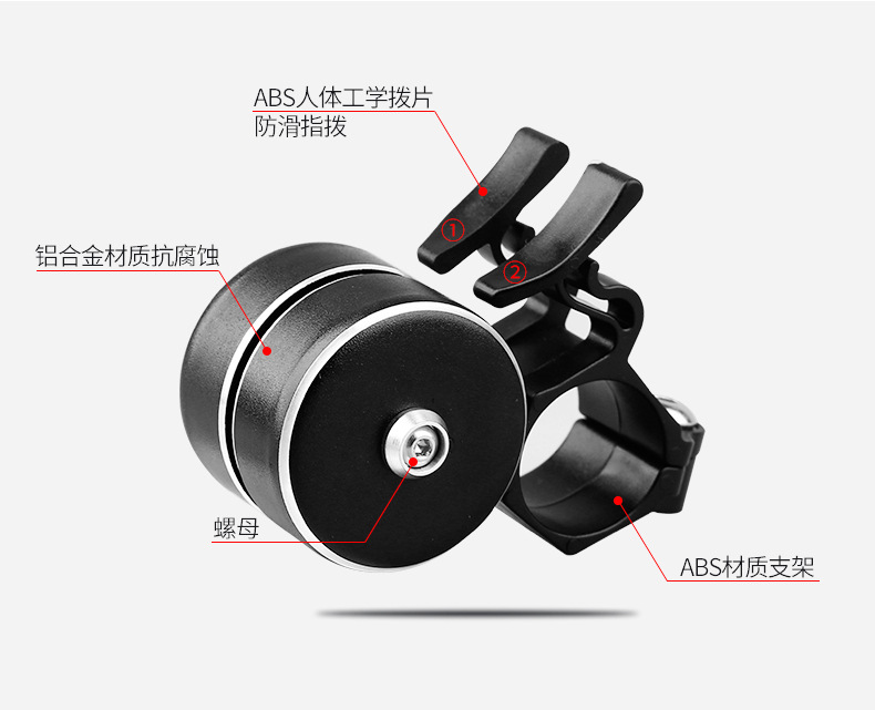 SuperLoudBicycleBellMountainBicycleDoubleRingsTheBellRoadBikeHorn120DB-4000621547642