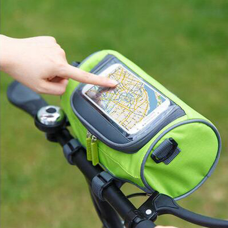 WaterproofBicycleBagsFrontTubePanniersTouchScreenCyclingPhoneBagCaseMountainBikeHandlebarPhonePouch-32911297065