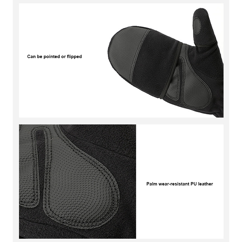 WinterFleeceWarmFietsHandschoenenMannenFlipBagVerwijstNaarPlusFluwelenVerdikkingOutdoorVingertoppenT-1005001369797135
