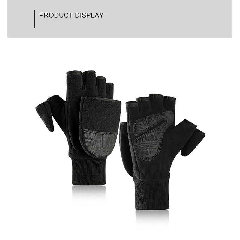 WinterFleeceWarmFietsHandschoenenMannenFlipBagVerwijstNaarPlusFluwelenVerdikkingOutdoorVingertoppenT-1005001369797135