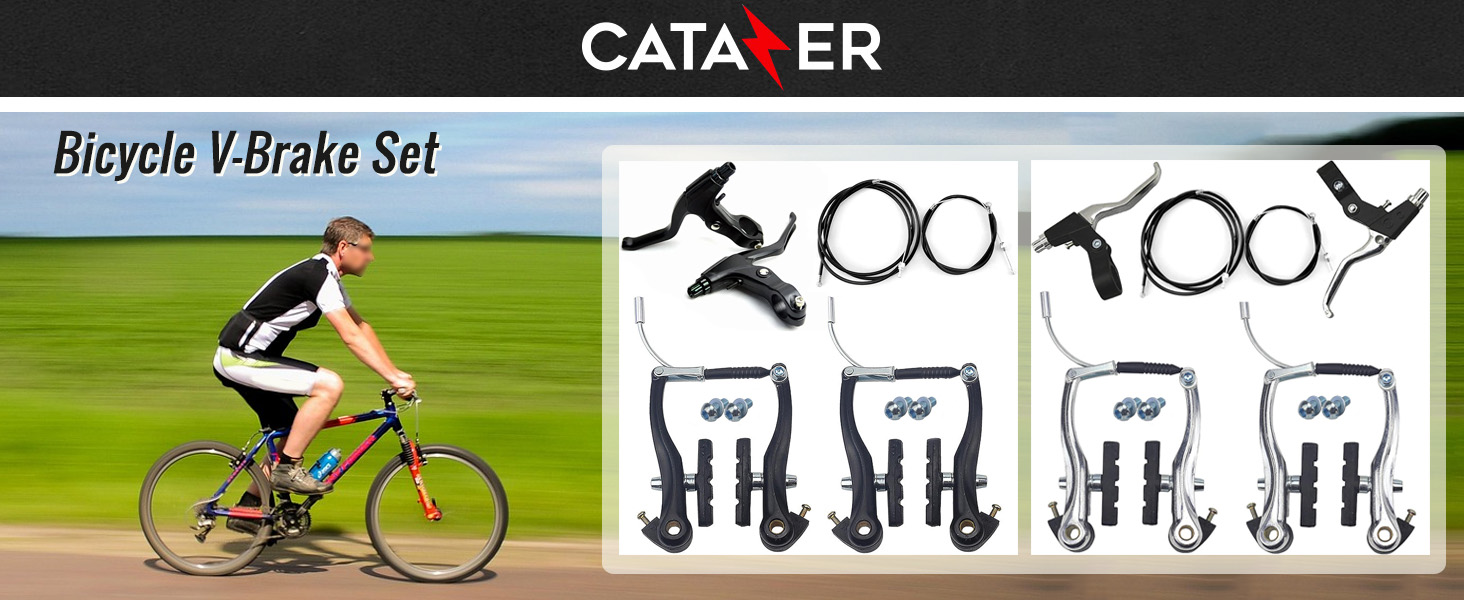 CATAZER Brake Levers And 72cm Front 175cm Rear Cables Included In Complete Set CATAZER brake levers and 72cm front 175cm rear cables included in complete set