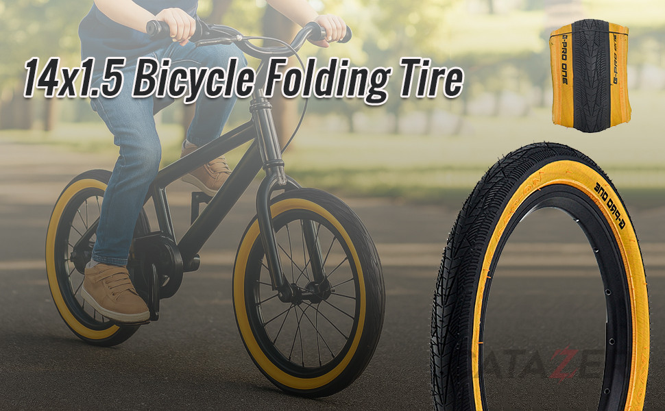 CATAZER folding tire packaging – includes one tire for kids' bicycle upgrade