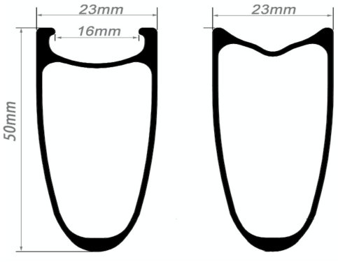 700c 50x23mm Bicycle Carbon Rim 700c 50x23mm bicycle carbon rim