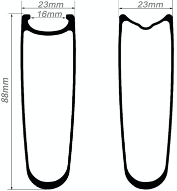 700c 88x23mm Bicycle Carbon Rim 700c 88x23mm bicycle carbon rim