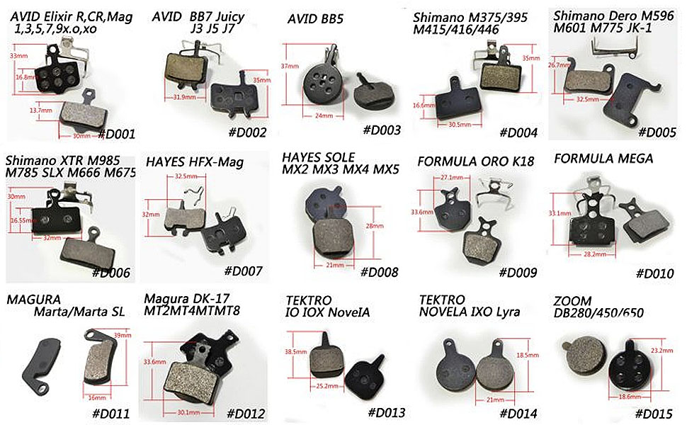 Catazer Brake Pads List 1 catazer brake pads list 1