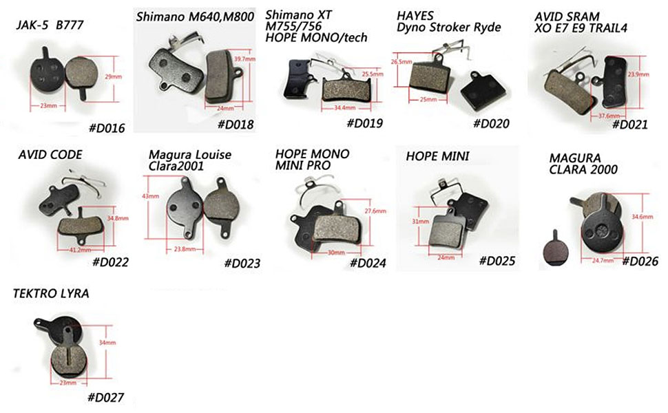 Catazer Brake Pad List 2 catazer brake pad list 2